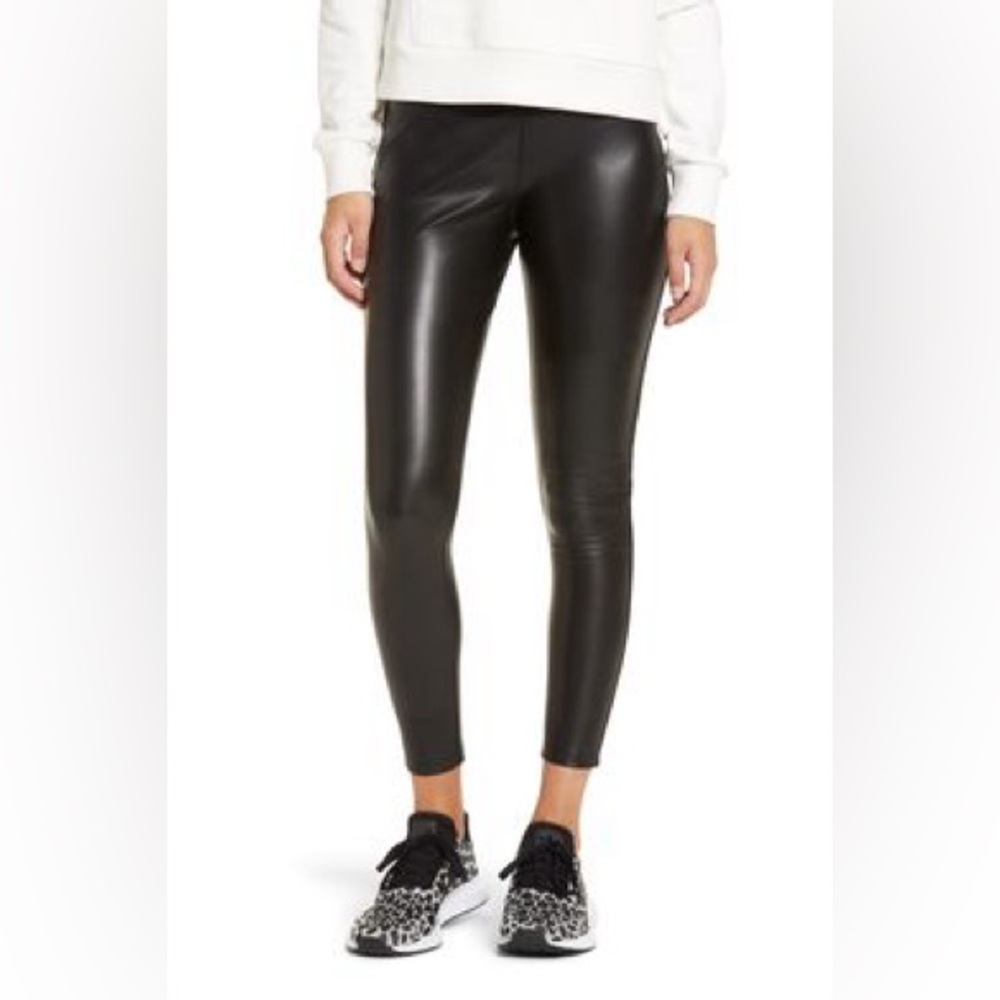 Nordstrom Brand Faux Black Leggings, Size L